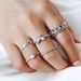 New Personalized Chain Opening With Adjustable 5-piece Butterfly Full Diamond Joint Ring Set_ipsvogv.com