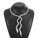12049 winding snake shaped personality dark open casual shape necklace exaggerated design sense metal collar_ipsvogv.com