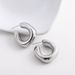 Stainless Steel White K Different Fading Love C Shaped Irregular Earrings For Ladies Personality Fashion_ipsvogv.com