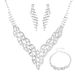 Bridal Jewelry Set - Elegant Earrings & Bracelet For Wedding (Women's Fashionable Accessories)_ipsvogv.com