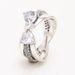Women's Jewelry Heart-Shaped Bow Ring With Sparkling Ribbon Design, Elegant Crossed Loop Band For Daily Wear Or Special Occasions_ipsvogv.com
