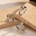 Women’s Jewelry Set Fashion Simple Electroplating Gold Stainless Steel Closed Ring_ipsvogv.com