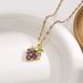 French Necklace Female Sen Midsummer Grape Zircon Necklace Titanium Steel Lock Bone Chain Jewelry_ipsvogv.com