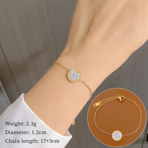 【 Full Body Titanium Steel 】 Love Full Diamond Set With Unique And Simple Personality, Real Gold Necklace In The Wind_ipsvogv.com