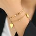 New 2025 Fashion Versatile Gold Stainless Steel Pendant Peach Heart Bracelet Women's Jewelry_ipsvogv.com