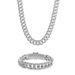 Heavy Industry Full Diamond Hip Hop Street Style Zinc Alloy Necklace Bracelet Foot Men's and Women's Cuban Chain Trendy_ipsvogv.com