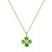 】 Green 【 Lucky Grass Light Luxury Charm Gorgeous Full Diamond Necklace Women's Versatile Clavicle Chain Titanium Steel 【 】_ipsvogv.com