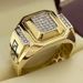 Unisex hot selling men's rings Fashionable and domineering men's rings Inlaid diamond jewelry_ipsvogv.com