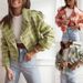 Women's Clothing New 2024 Fashion Suit Collar Plaid Printed Wool Coat_ipsvogv.com