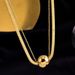Double Layered Gold Bead Necklace For Women With Cool Minimalist Design, Featuring A Light Luxury And High-end Sweater_ipsvogv.com