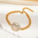 Exaggerated K gold sticky diamond spiral mosquito coil titanium steel jewelry set color bracelet personality earrings fashion trend_ipsvogv.com