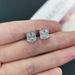 Fashion Princess Square Moissanite Earrings 1.5/2/3 Carat Earrings Eagle Claw S925 Sterling Silver Earrings Temperament_ipsvogv.com