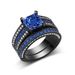 Men's Jewelry Popular Black Gold Ring Set Ring Bluish Greens Rings_ipsvogv.com