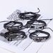 Men's Leather Braided Adjustable Bracelet Stackable Hip Hop Punk DIY Set Series Jewelry_ipsvogv.com