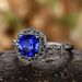Sanjie 2025 New Ins Gun Black Ring Fashion Inlaid Blue Zircon Handmade For Women_ipsvogv.com