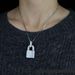 Women's Jewelry Hip Hop Jewelry Personality Full Diamond Lock Pendant Necklace Punk Mix And Match Box Chain Necklace_ipsvogv.com