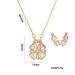 Titanium Steel Colorful Four Leaf Grass Accessories New Product Women's Versatile Collar Chain Zircon Necklace_ipsvogv.com