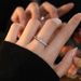 Silver Moissanite Ring Niche High End Design Finger Love Note Symbol Small Row Ring Female_ipsvogv.com
