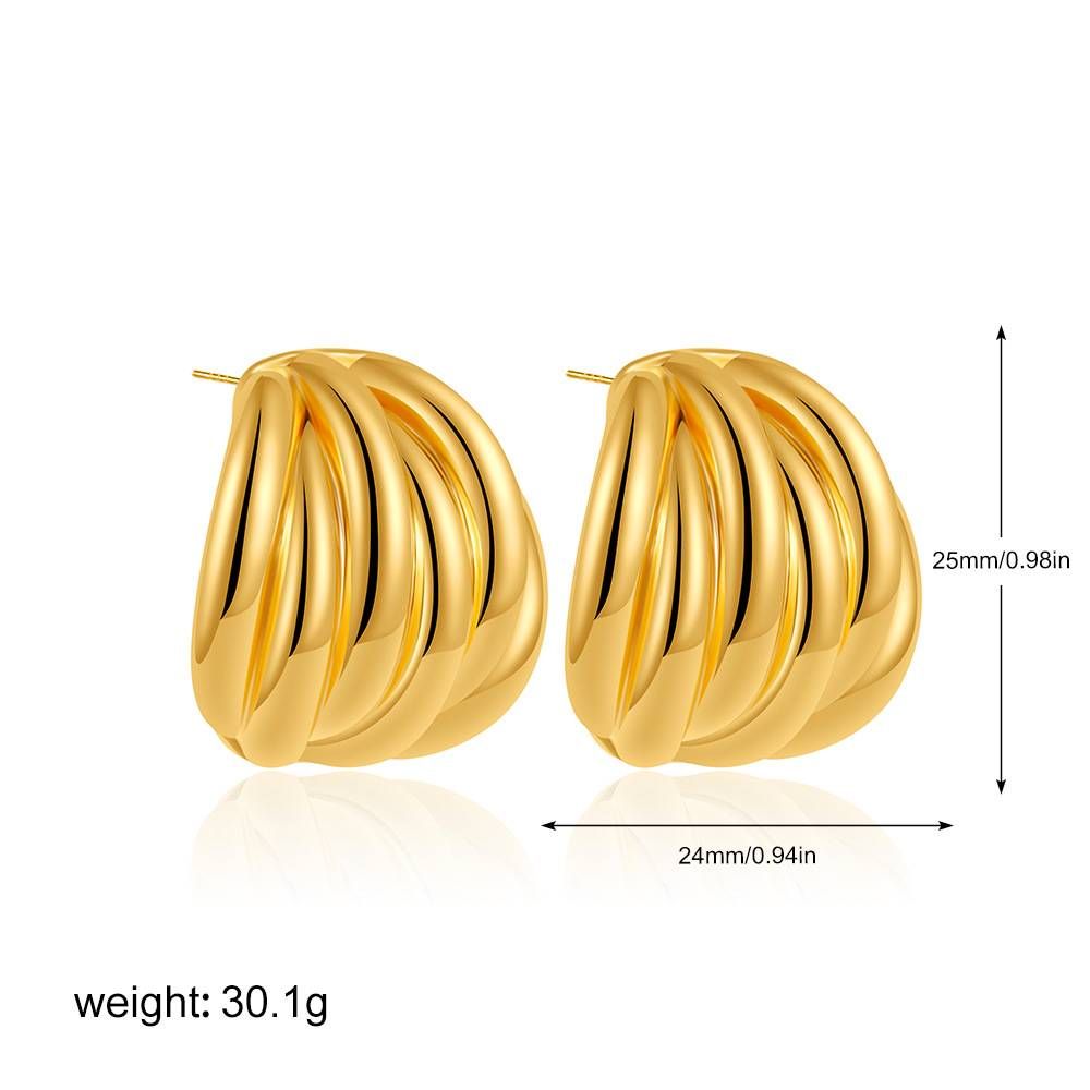 Women’s Jewelry Set Fashion Niche Design Exaggerated Line Earrings Personality Trend High End Sense Of Luxury Commuting All Match Earrings_ipsvogv.com