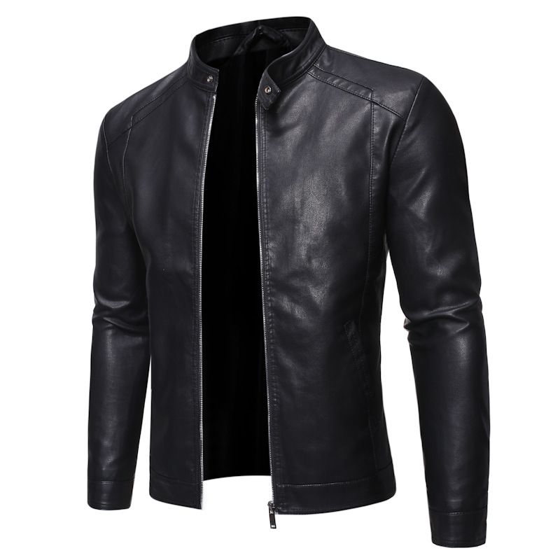 Men's leather jacket Men's autumn/winter motorcycle casual coat men's_ipsvogv.com