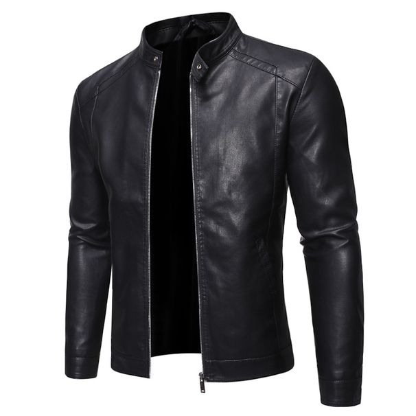 Men's leather jacket Men's autumn/winter motorcycle casual coat men's_ipsvogv.com