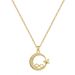 Star 【 】 Moon Light Luxury Charm Gorgeous Full Diamond Necklace Women's Versatile Clavicle Titanium Steel Chain 【 】_ipsvogv.com