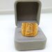 Sand Jewelry, Gold-plated Smooth Sailing, Sandblasted Men's Domineering And Wealthy Gold Living Ring, Ring_ipsvogv.com