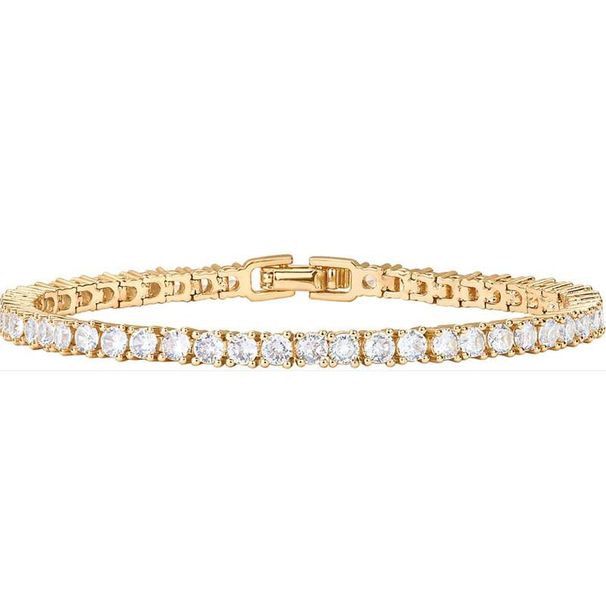 Hot Bracelet 4.0mm single row full diamond bracelet Tennischai single row tennis bracelet_ipsvogv.com