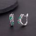Small And Exquisite Natural Topaz Earrings S925 Sterling Silver Cluster Inlaid Green Chalcedony Colored Gemstone Earrings Niche_ipsvogv.com