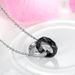 Men's Jewelry Double Ring Interlocking Necklace Pendant Titanium Steel Couple Necklace Stainless Steel_ipsvogv.com