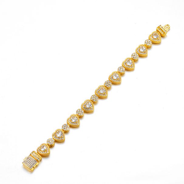 Hip Hop New Love Rock Candy Zirconium Splicing Necklace 12mm Geometric Cuban Chain Personality Fashion Trend Jewelry_ipsvogv.com