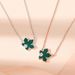 Ivy S925 SilverEmerald Pendant Necklace Female Design Light Luxury Clavicle Chain_ipsvogv.com