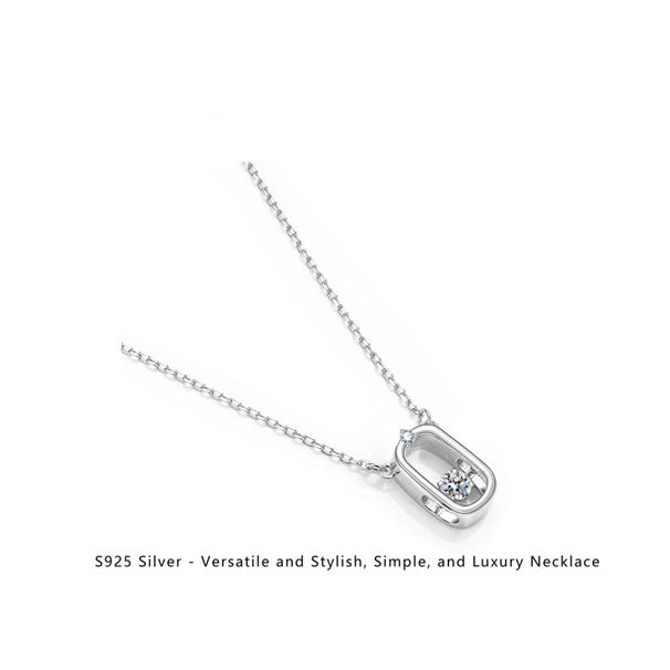 Women's Jewelry Pendant And Chain Are Silver Moissanite Smart Necklace With Diamond Pendant Temperament Versatile Exquisite Jewelry_ipsvogv.com