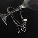 Personality Hip Hop Cold Style Female Ins Trend Temperament Double Layer Love Necklace Simple Clavicle Chain_ipsvogv.com