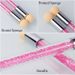 1PC Rhinestone Handle + 6PCS Sponge Head Nails Art Brushes Gradient Shading Pen Dotting Brush Painting Manicure Accessories Tool_ipsvogv.com