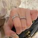 Medieval Purple White Contrasting Dual Tone Diamond Colorful Zircon Ring, Niche Design, Versatile And High-end Feel_ipsvogv.com