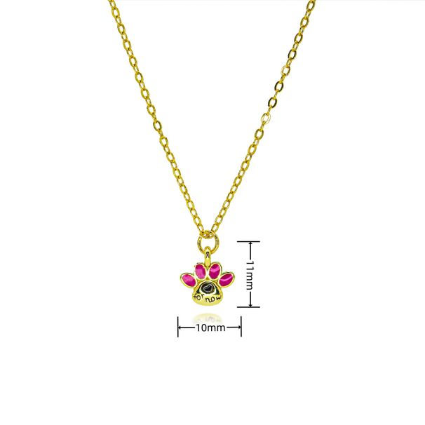 Cat & Dog Paw Necklace For Girls - Light Luxury Clavicle Chain, Niche Design, High-End Jewelry Gift For Summer_ipsvogv.com