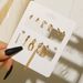 Metal Love Square Geometric Tassel Earrings Combination Set Of Retro Pearl Diamond C Shaped Earrings_ipsvogv.com