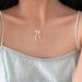 Sweet Ribbon Bow Pendant Necklace For Women Simple Fashion Versatile Elegant Clavicle Chain Internet Celebrity Niche_ipsvogv.com
