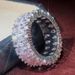 Fashion style popular new AAA double drainage drop shaped zircon ring fashion ring with accessories_ipsvogv.com