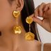 Jewelry Sweet Cool Ins Pearl Big Flower Fashion Metal Smooth Earrings_ipsvogv.com