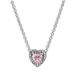 Love Series White Copper Plated S925 Silver Heart Shaped Necklace_ipsvogv.com