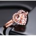 Natural Morgan Stone Love with Micro Setting Zircon Gold Plated Orange Pink Diamond Heart Ring_ipsvogv.com