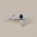 Fashion Zircon Oval Ring Women Jewelry Adjustable Three Finger Ring Bridal Wedding Accessories Ring_ipsvogv.com