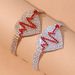jewelry creative novel electrocardiogram Anklet Beach full diamond multi-row heart-shaped Anklet_ipsvogv.com