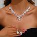 Spot Wedding Dress With Bridal Accessories Clavicle Necklace Earrings Two Piece Set Ladies Alloy Jewelry Set_ipsvogv.com