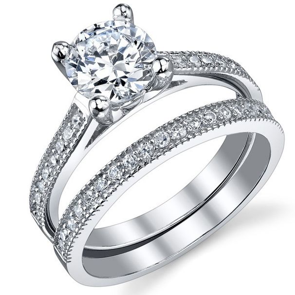 Sanjie Fashion Couple Pair Popular Engagement Ring, Alloy Inlaid Zircon Handmade Jewelry_ipsvogv.com