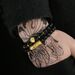 Punk Dark Stacking Bracelet Combination Black Gallstone Evil Eye Bracelet Trend Retro Neutral Zircon Crown Bracelet_ipsvogv.com
