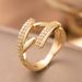 【 New Product 】 Copper Gold Plated Fashion Light Luxury Versatile Design Ring Female Opening_ipsvogv.com