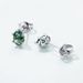 Egg Shaped Natural Water Grass Agate Earrings S925 Silver Six Claw Inlaid Green Moss Stone Earrings Simple And Fashionable_ipsvogv.com